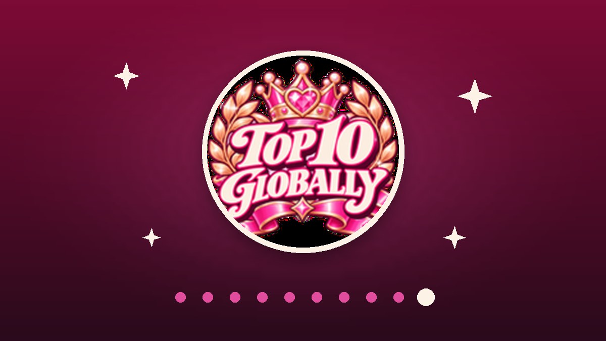 The Top 10 Global Badge in Roblox Makeup All Stars screenshot