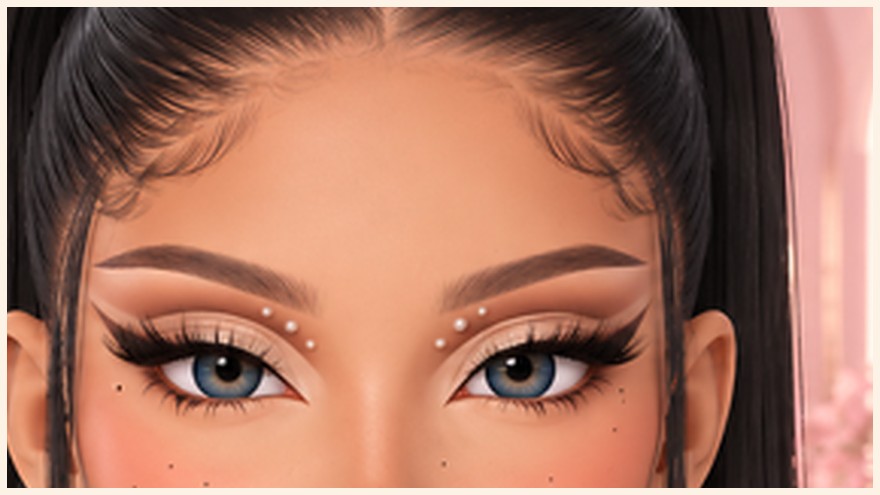 A close crop of a finished look's eyes and lashes — the focal point the room reads first