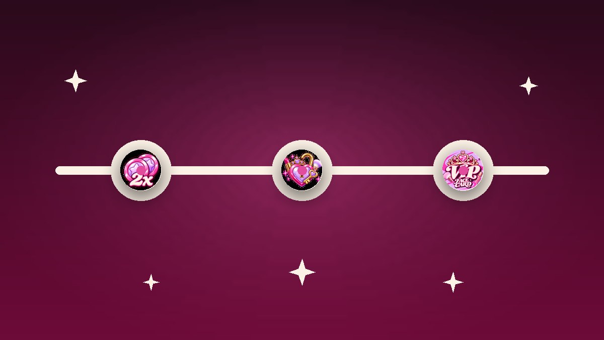 The three game-pass icons, added one at a time across the game's first two weeks